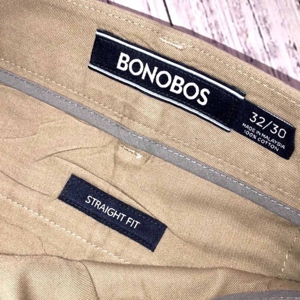 Bonobos straight fit tan 32/30 Wednesday trousers
